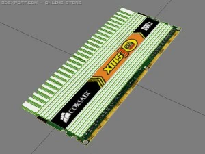 xms ddr3 dhx ram 3D Model