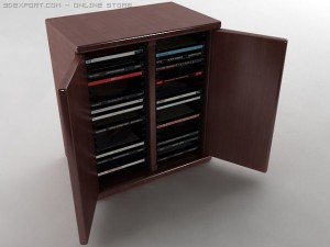 40 disc cd cabinet 3Dモデル