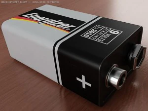 9v battery 3D Model