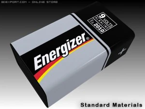 9v battery 3D Model