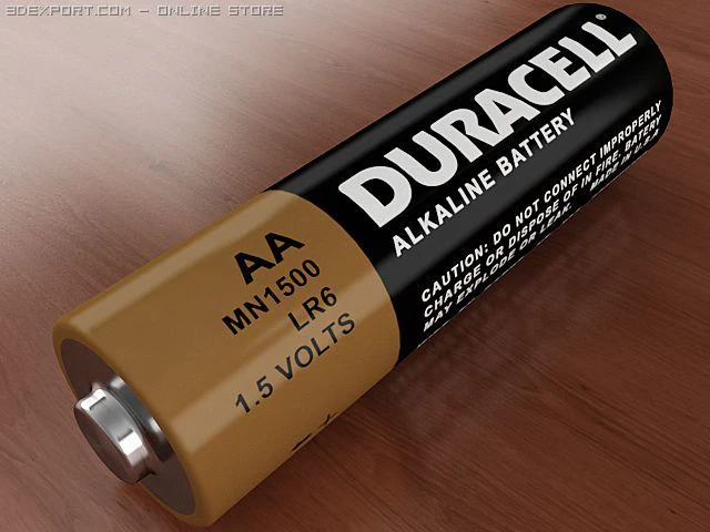aa battery 3D Model .c4d .max .obj .3ds .fbx .stl .blend 