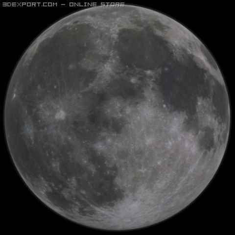 the moon Modelo 3D .c4d .max .obj .3ds .fbx .stl .blend 