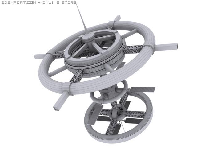space station 3D Model .c4d .max .obj .3ds .fbx .stl .blend 