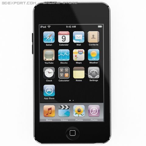 ipod touch 2nd3rd generation Modello 3D .c4d .max .obj .3ds .fbx .stl .blend 