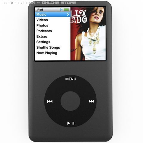 ipod classic Model 3D .c4d .max .obj .3ds .fbx .stl .blend 