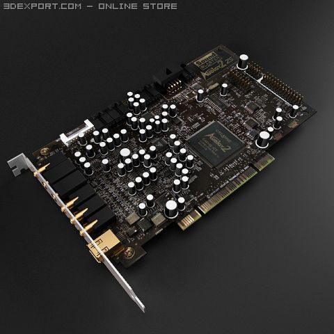 sound card Modello 3D .c4d .max .obj .3ds .fbx .stl .blend 