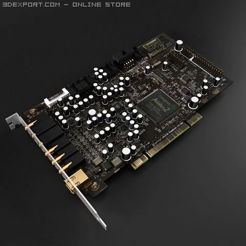 sound card 3D Model .c4d .max .obj .3ds .fbx .stl .blend 