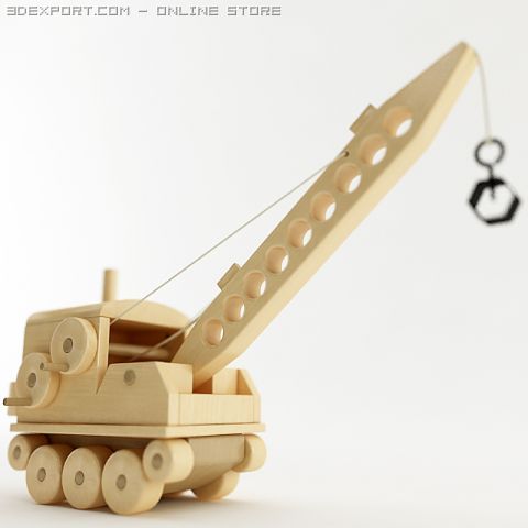 toy crane 3D Model .c4d .max .obj .3ds .fbx .stl .blend 