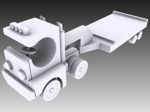 toy truck wooden 3D Модель