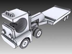 toy truck wooden 3D Модель