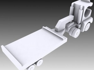 toy truck wooden 3D Модель