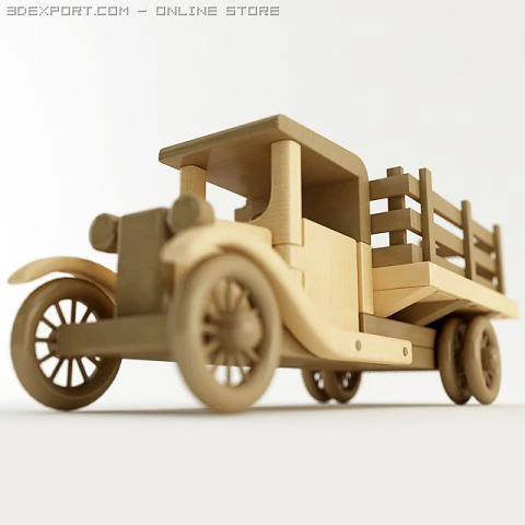 toy farm truck 3D Model .c4d .max .obj .3ds .fbx .stl .blend 