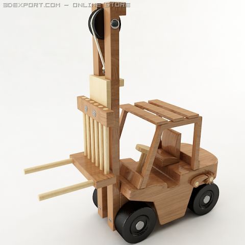 Wooden forklift toy deals
