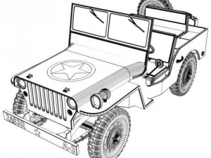 willys jeep 3D Model