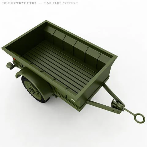 willys t3 trailer 3D Model .c4d .max .obj .3ds .fbx .stl .blend