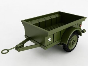 willys t3 trailer Model 3D