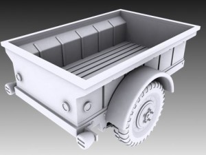 willys t3 trailer Model 3D