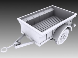 willys t3 trailer Model 3D