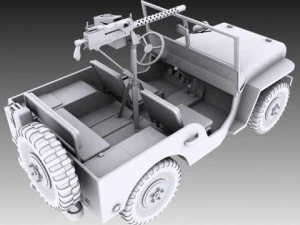 willys jeep collection 3D Model