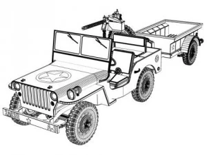 willys jeep collection 3D Model