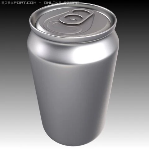 aluminum can 3D Model .c4d .max .obj .3ds .fbx .stl .blend 