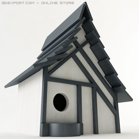 birdhouse 3D मॉडल .c4d .max .obj .3ds .fbx .stl .blend 