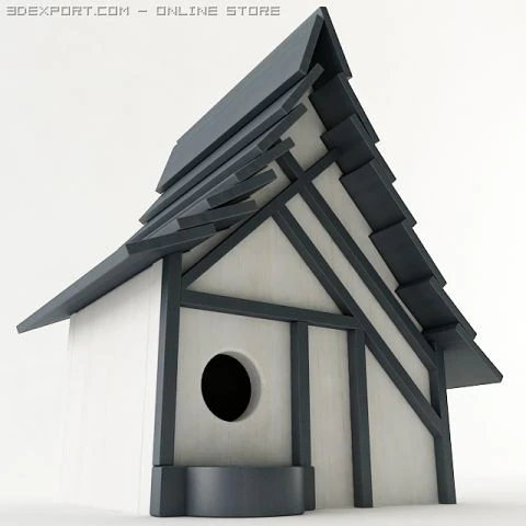 birdhouse 3D Model .c4d .max .obj .3ds .fbx .stl .blend 