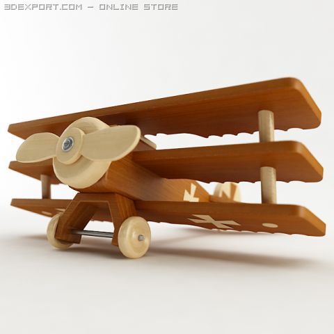 toy fokker dr1 Model 3D .c4d .max .obj .3ds .fbx .stl .blend