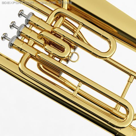 Brass Musical Instrument Collection 3D model