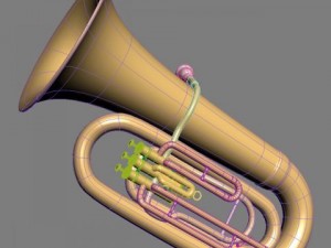 tuba 3D 모델