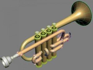 piccolo trumpet Model 3D