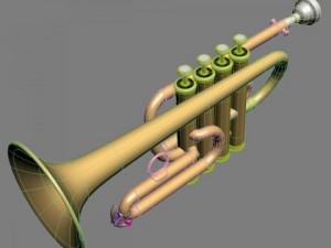 piccolo trumpet Model 3D