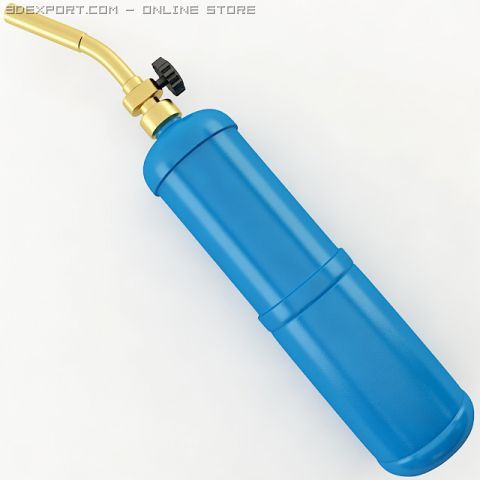 propane torch 3D Model .c4d .max .obj .3ds .fbx .stl .blend 