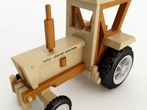 toy tractor and trailer 3D Model