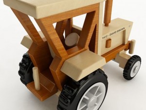 toy tractor and trailer Model 3D