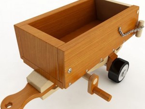 toy tractor and trailer Model 3D