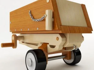 toy tractor and trailer 3D Model