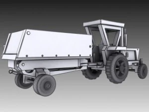 toy tractor and trailer 3D Model