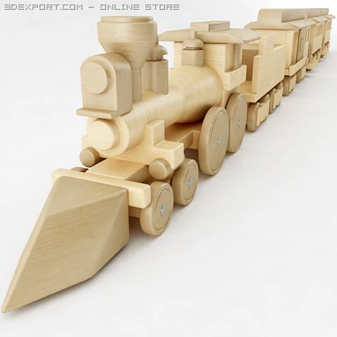 the general toy train 3D Model .c4d .max .obj .3ds .fbx .stl .blend 