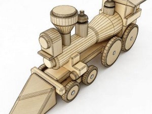 the general toy train 3D मॉडल