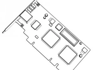 scheda di rete del computer Modello 3D