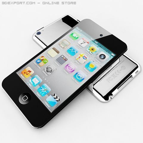 ipod touch 4g Modelo 3D .c4d .max .obj .3ds .fbx .stl .blend 