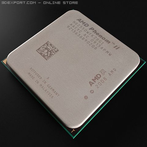 amd phenom ii Modelo 3D .c4d .max .obj .3ds .fbx .stl .blend 
