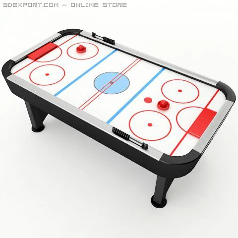 air hockey table 3D Model .c4d .max .obj .3ds .fbx .stl .blend 