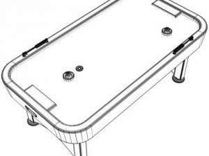 air hockey table 3D मॉडल