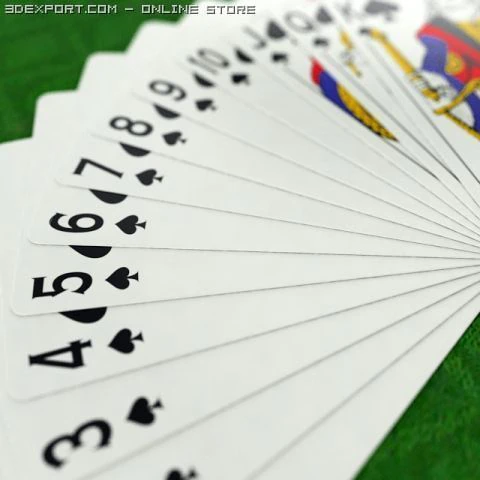 playing cards full deck 52 3D Model .c4d .max .obj .3ds .fbx .stl .blend 