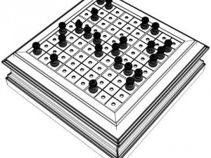 wooden sudoku board game 3D Model