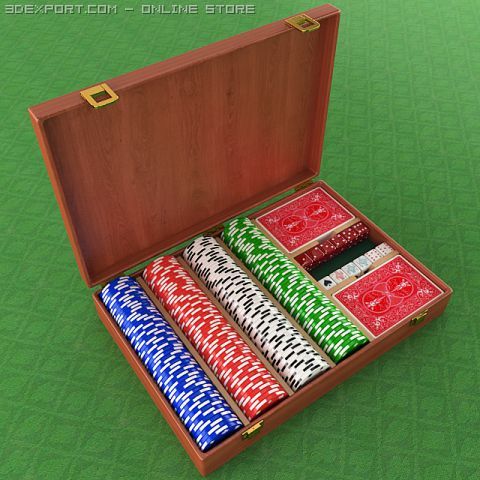 poker equipment collection Model 3D .c4d .max .obj .3ds .fbx .stl .blend 