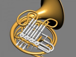 french horn 3D Модель
