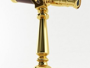 brass desk telescope 3D Model